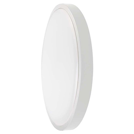 plafoniera led 18w ip44 6500k alb rece - alb