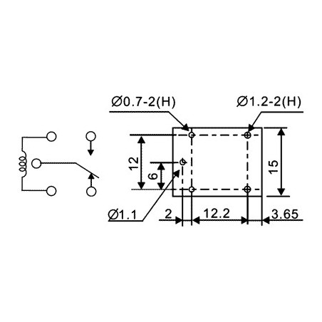 Releu  electromagnetic SPDT Ubobină: 5VDC 10A/120VAC 10A/24VDC