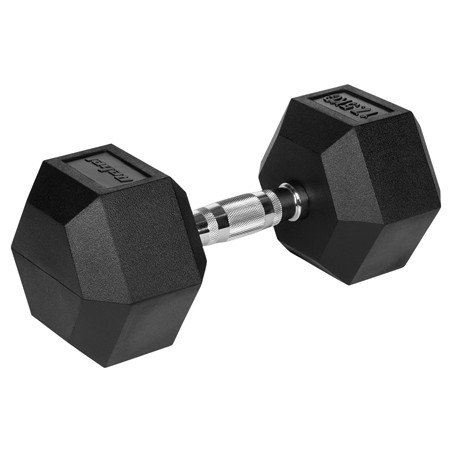 gantere dumbbell hex fonta cauciucata 17.5kg rebel acti