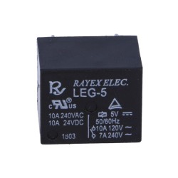 Relee, Releu  electromagnetic SPDT Ubobină: 5VDC 10A/120VAC 10A/24VDC -11, dioda.ro