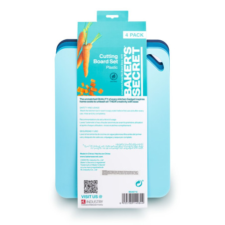 set 4 piese - placi de taiat baker's secret - 38 x 29 cm