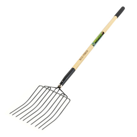 furca gunoi grajd, 10 dinti, maner lemn, 1600mm