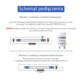 Becuri Auto, Tub gen neon T8 288LED smd3014 24W, 120cm alb cald 3000K, capete rotite -2, dioda.ro