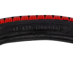 anvelopa bicicleta negru/rosu 28x1.75 m-1400 (47-622)
