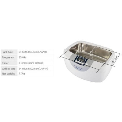 Curatare cu ultrasunete, Baie spalare cu ultrasunete Geti GUC2501 2500ml CD4820 -2, dioda.ro