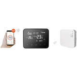 Electrice, Termostat ambient centrala termica / incalzire in pardoseala COMFORT WT-20 radio WIFI Compatibil Googl -4, dioda.ro