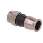 Mufă F tată drept 75Ω RG59 crimpare pe cablu Conectori, Mufă F tată drept 75Ω RG59 crimpare pe cablu -1, dioda.ro