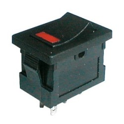 Comutator basculant 2pol./4pin ON-OFF 250V / 3A (LED roșu)