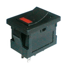 Comutatoare basculante, Comutator basculant 2pol./4pin ON-OFF 250V / 3A (LED roșu) -1, dioda.ro