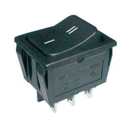 Comutatoare basculante, Comutator basculant 2pol./6pin ON-ON 250V / 15A - negru -1, dioda.ro