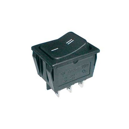Comutatoare basculante, Comutator basculant 2pol./6pin ON-ON 250V / 15A - negru -1, dioda.ro
