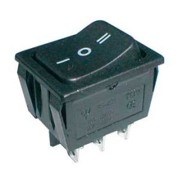 Comutatoare basculante, Comutator basculant 3pol./6pin ON-OFF-ON 250V / 15A - negru -1, dioda.ro