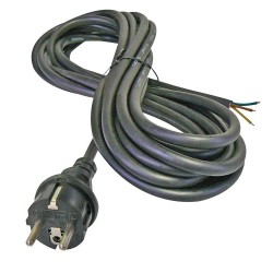 Cabluri flexo, Cablu de alimentare din cauciuc 3x1,5mm 5m negru -1, dioda.ro
