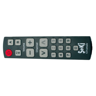 Șoferi pentru seniori, Telecomandă SEKI GRANDE negru argintiu pentru seniori - universal - butoane mari -1, dioda.ro