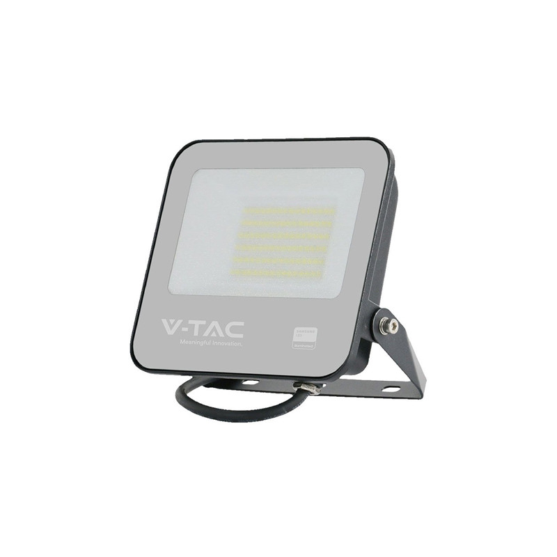 reflector led smd 50w 6500k ip65 cablu 1m cip samsung - gri