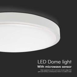 plafoniera led 24w 4000k ip44 cu senzor de miscare