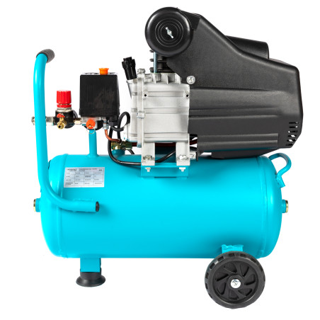 compresor detoolz 24l cu ulei, 1500 w, debit 160l/min, 8 bar, 2 prize de aer