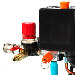 compresor detoolz 24l cu ulei, 1500 w, debit 160l/min, 8 bar, 2 prize de aer