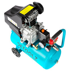 compresor detoolz 24l cu ulei, 1500 w, debit 160l/min, 8 bar, 2 prize de aer