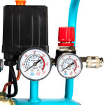 compresor detoolz 24l cu ulei, 1500 w, debit 160l/min, 8 bar, 2 prize de aer