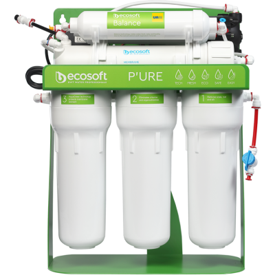 Filtru de osmoză inversă PURE Balance pe suport metalic cu pompă