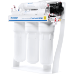 Standard PRO reverse osmosis filter with mineralization and pump on metal rack
