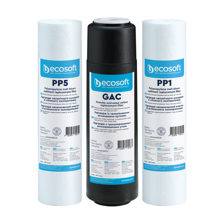 Set standard de 3 filtre de schimb PP5-GAC-PP1