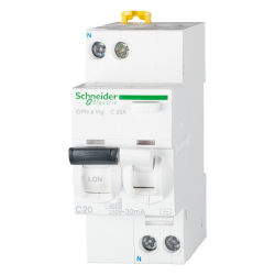 intrerupator diferential 20a 1p+n c 30ma