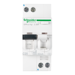 intrerupator diferential 20a 1p+n c 30ma