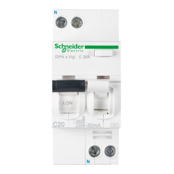 intrerupator diferential 20a 1p+n c 30ma