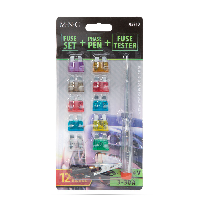 set sigurante auto + creion de faza + tester - 10 buc - 6 - 24v, 3 - 30a set sigurante auto + creion de faza + tester - 10 buc - 6 - 24v, 3 - 30a