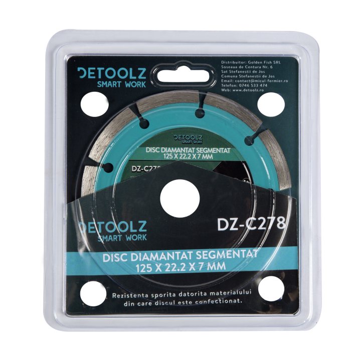 disc diamantat segmentat 125x22.2x7mm