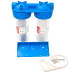 filtru apa dublu cu sita/carbune 2x3/4x10