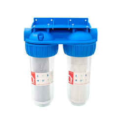 filtru apa dublu cu sita/carbune 2x3/4x10