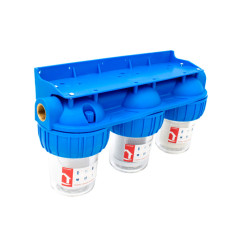 filtru apa triplu cu sita/carbune/bumbac 3x3/4x5 ff