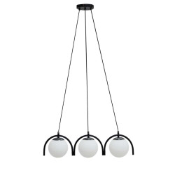 pendul glace 3xe27 ip20, negru, erste