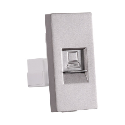 touch modul priza utp cat6e 1/2, gri, pulsar