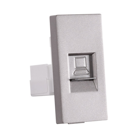 touch modul priza utp cat6e 1/2, gri, pulsar