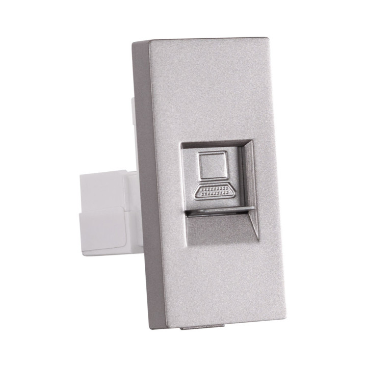 touch modul priza utp cat6e 1/2, gri, pulsar