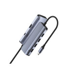 adaptor usb-c tata - hdmi mama, 4k30hz, pd 100w, 4 usb-a 5gbps cudy uh500