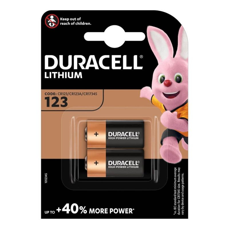 baterie litiu ultra duracell cr123a 3v, 2 buc/blister