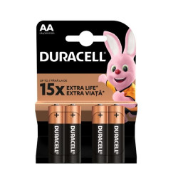 baterie alcalina duracell basic r6 (aa) 4 buc/blister