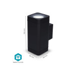 aplica perete exterior smart, 8.5w, 2x 380lm, 2700-6500k, rgb, ip44, nedis aplica perete exterior smart, 8.5w, 2x 380lm, 2700-6500k, rgb, ip44, nedis