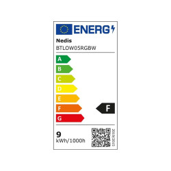 aplica perete exterior smart, 8.5w, 2x 380lm, 2700-6500k, rgb, ip44, nedis