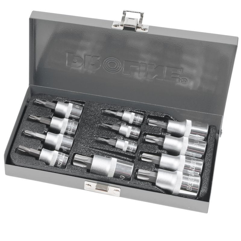 trusa varfuri torx t8-t60 cu adaptoare - 12p.