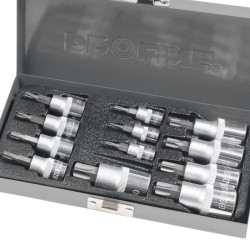 trusa varfuri torx t8-t60 cu adaptoare - 12p.