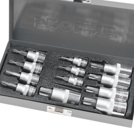 trusa varfuri torx t8-t60 cu adaptoare - 12p.