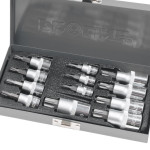 trusa varfuri torx t8-t60 cu adaptoare - 12p.