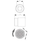 cheie tubulara hexagonala 3/4" 38mm