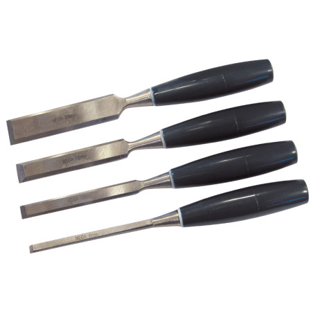 set dalti lemn cu maner plastic - 4p.